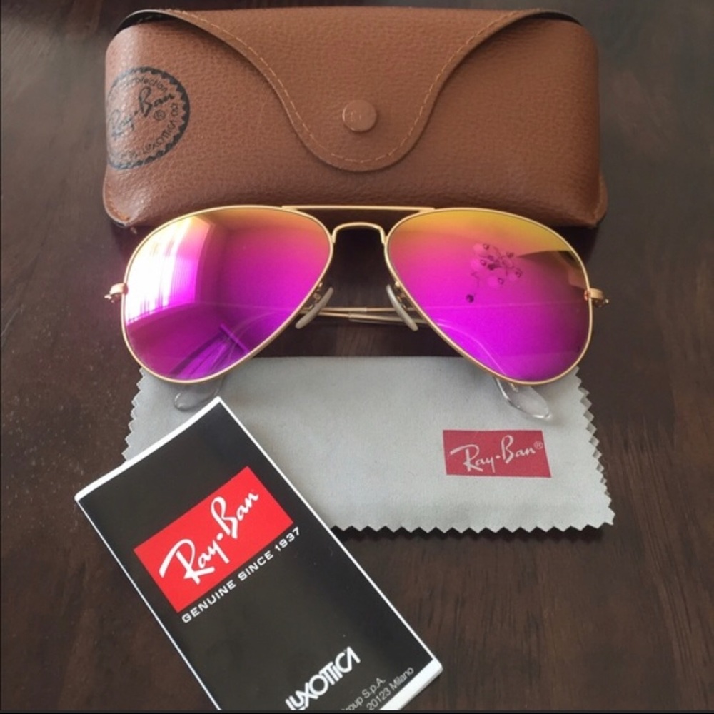 Ray-Ban mirror collection aviator sunglasses
